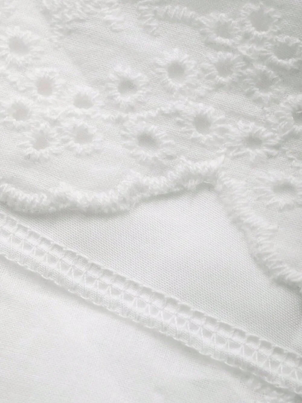 White Casual Women's Embroidery Detail Hem Maxi Dress - Picture 6 of 6